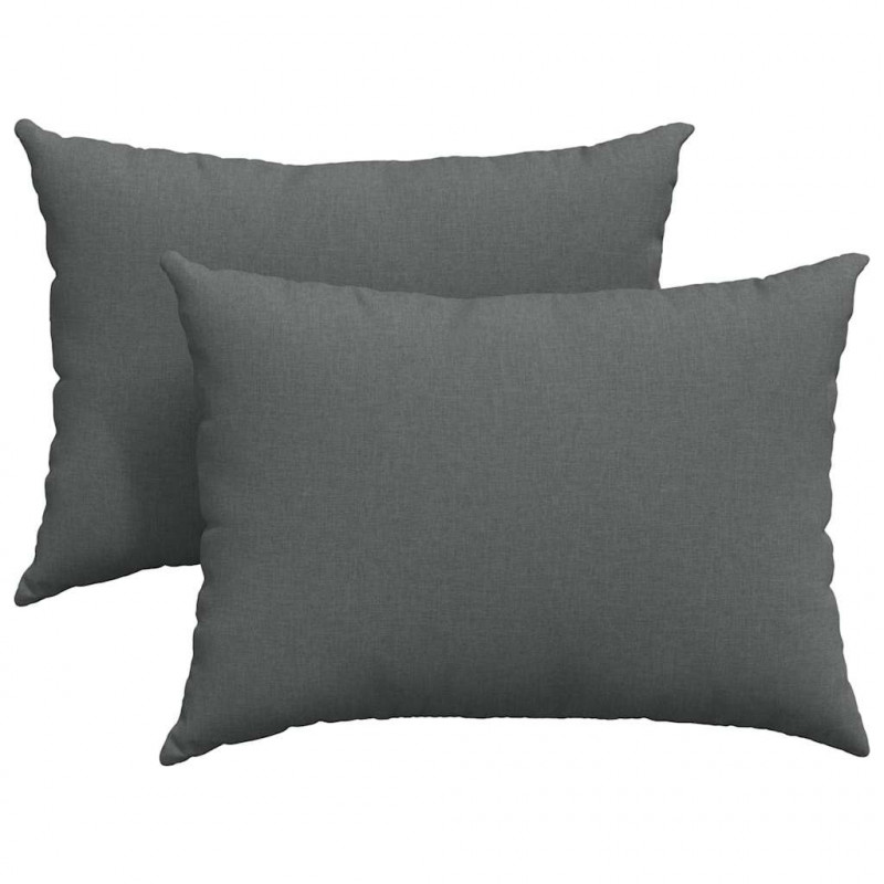 Poduszki na sofę 2 pcs Ciemnoszary 70 x 50 cm tkanina
