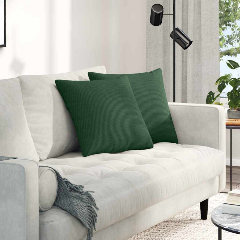 Poduszki na sofę 2 pcs Ciemna zieleń 45 x 45 cm