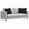 Poduszki na sofę 2 pcs Czarny 70 x 50 cm tkanina