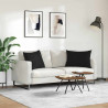 Poduszki na sofę 2 pcs Czarny 70 x 50 cm tkanina
