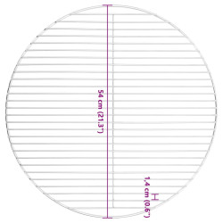 Ruszt do grilla, okrągły, Ø54 cm, stal nierdzewna 304