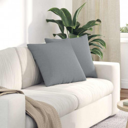 Poduszki na sofę 2 pcs Jasnoszary 50 x 50 cm tkanina