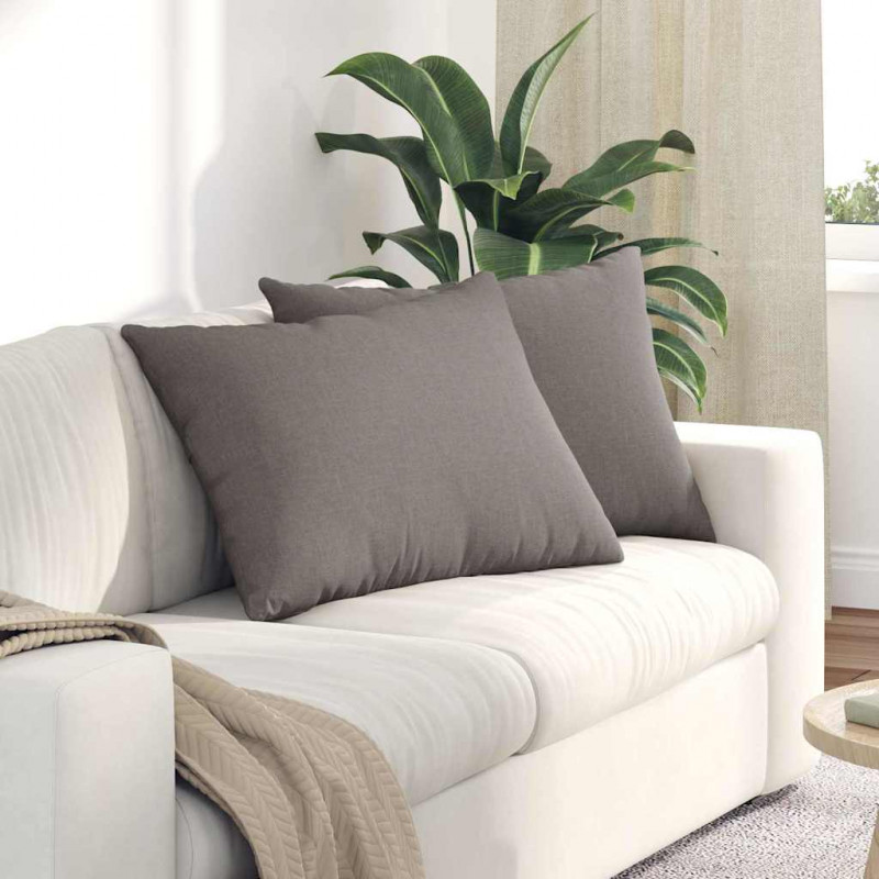 Poduszki na sofę 2 pcs Ciemnoszary 70 x 50 cm tkanina