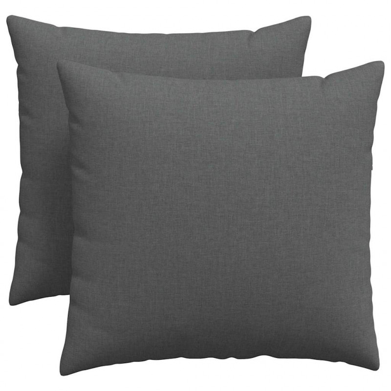 Poduszki na sofę 2 pcs Ciemnoszary 50 x 50 cm tkanina