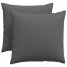 Poduszki na sofę 2 pcs Ciemnoszary 50 x 50 cm tkanina