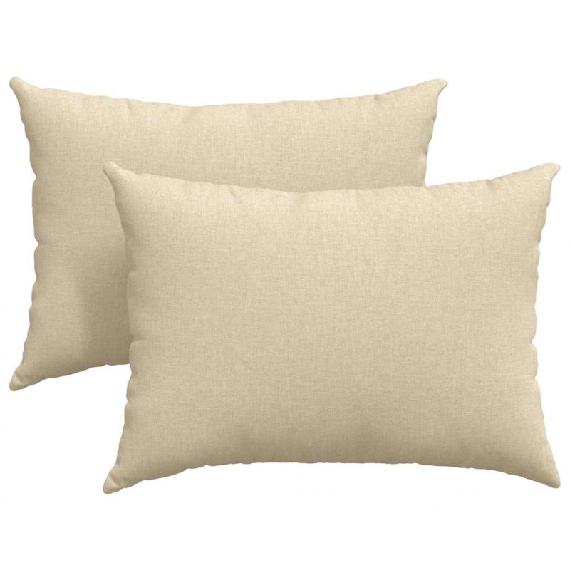 Poduszki na sofę 2 pcs Kremowy 70 x 50 cm tkanina