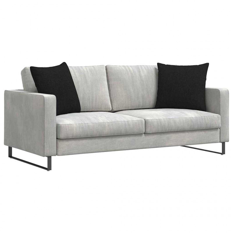 Poduszki na sofę 2 pcs Czarny 50 x 50 cm tkanina