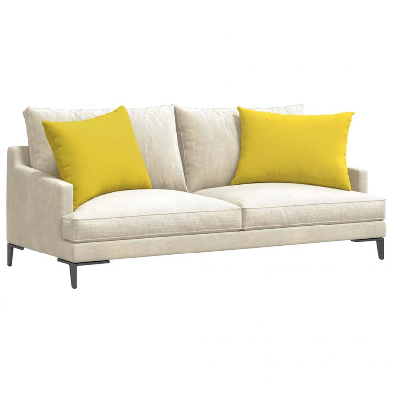 Poduszki na sofę 2 pcs Jasnożółty 70 x 50 cm tkanina