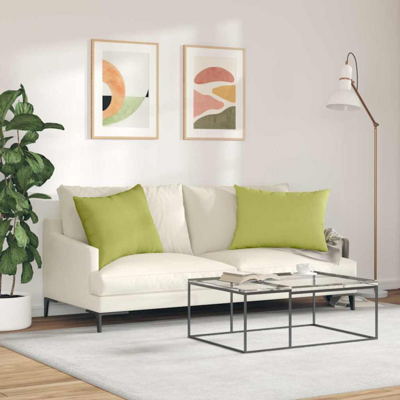 Poduszki na sofę 2 pcs Jasnozielony 70 x 50 cm tkanina