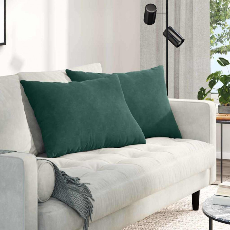 Poduszki na sofę 2 pcs Ciemna zieleń 70 x 50 cm