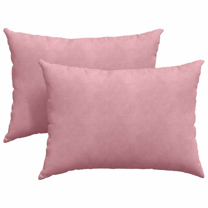Poduszki na sofę 2 pcs Różowy 70 x 50 cm Tkanina sztruksowa
