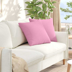 Poduszki na sofę 2 pcs Różowy 50 x 50 cm tkanina