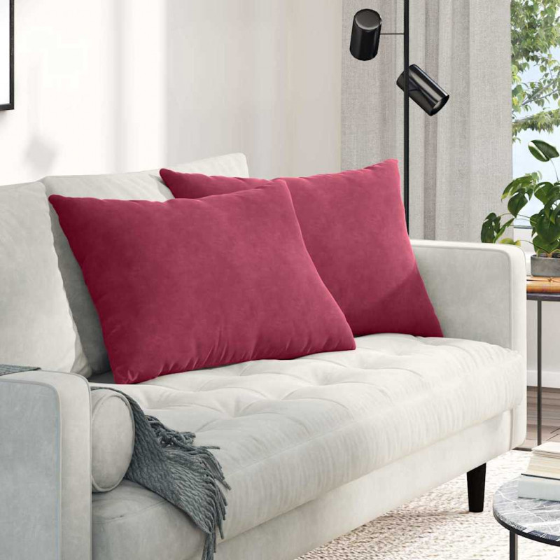 Poduszki na sofę 2 pcs Czerwone wino 70 x 50 cm