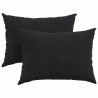 Poduszki na sofę 2 pcs Czarny 70 x 50 cm Tkanina sztruksowa