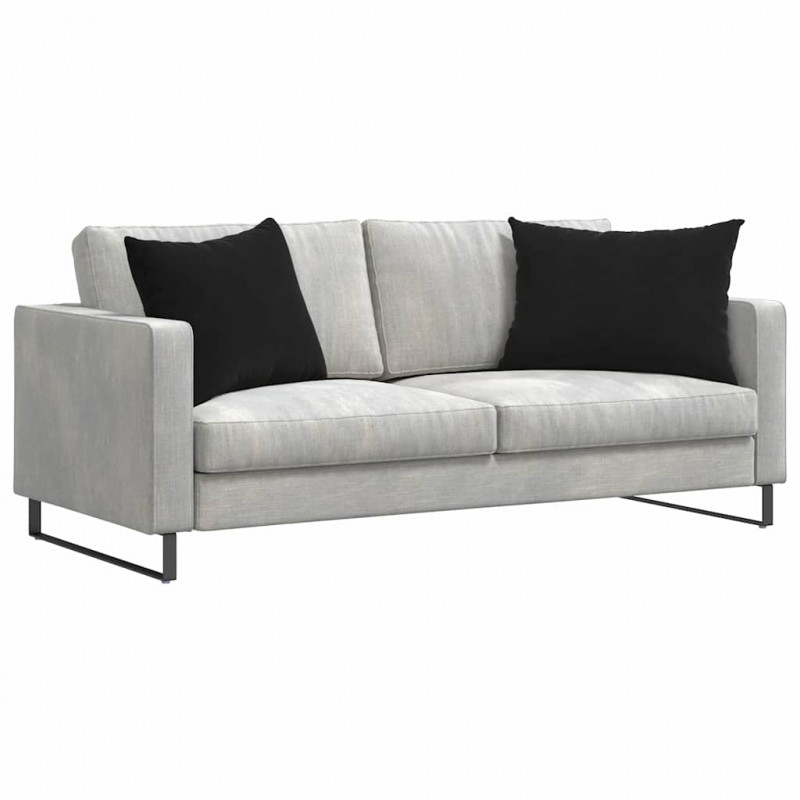 Poduszki na sofę 2 pcs Czarny 70 x 50 cm Tkanina sztruksowa