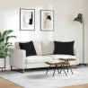 Poduszki na sofę 2 pcs Czarny 70 x 50 cm Tkanina sztruksowa
