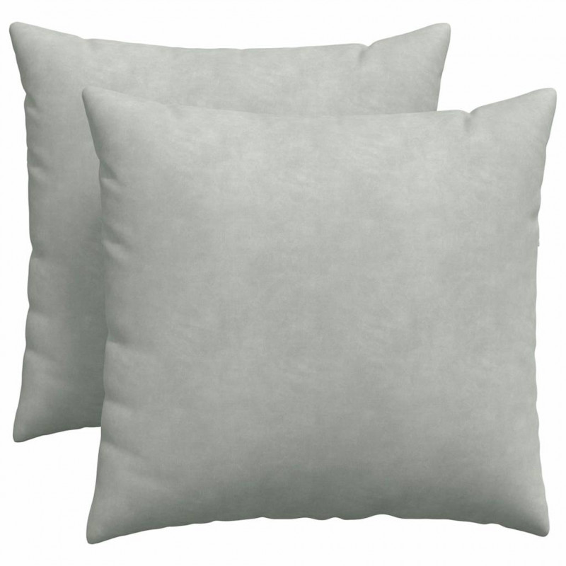 Poduszki na sofę 2 pcs Jasnoszary 50 x 50 cm Tkanina sztruksowa