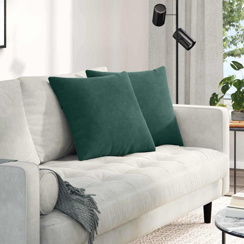 Poduszki na sofę 2 pcs Ciemna zieleń 50 x 50 cm