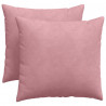 Poduszki na sofę 2 pcs Różowy 50 x 50 cm Tkanina sztruksowa