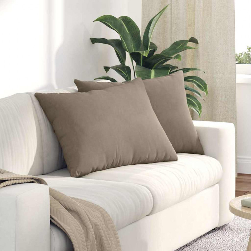 Poduszki na sofę 2 pcs Ciemnoszary 70 x 50 cm tkanina