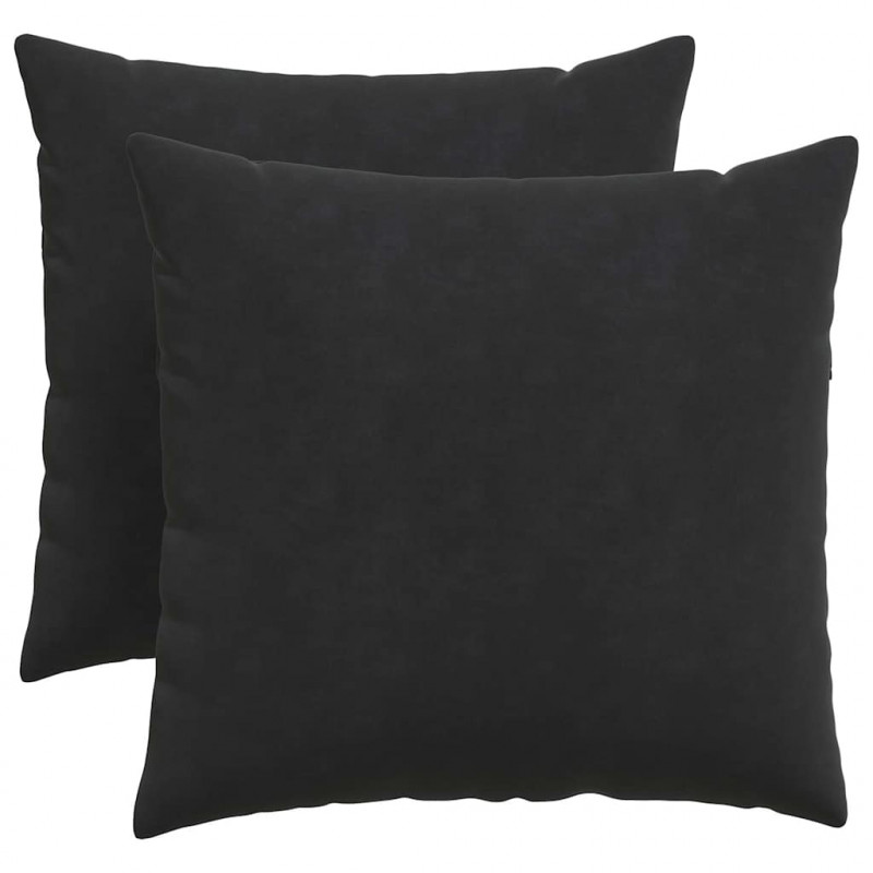 Poduszki na sofę 2 pcs Czarny 50 x 50 cm Tkanina sztruksowa