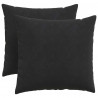 Poduszki na sofę 2 pcs Czarny 50 x 50 cm Tkanina sztruksowa