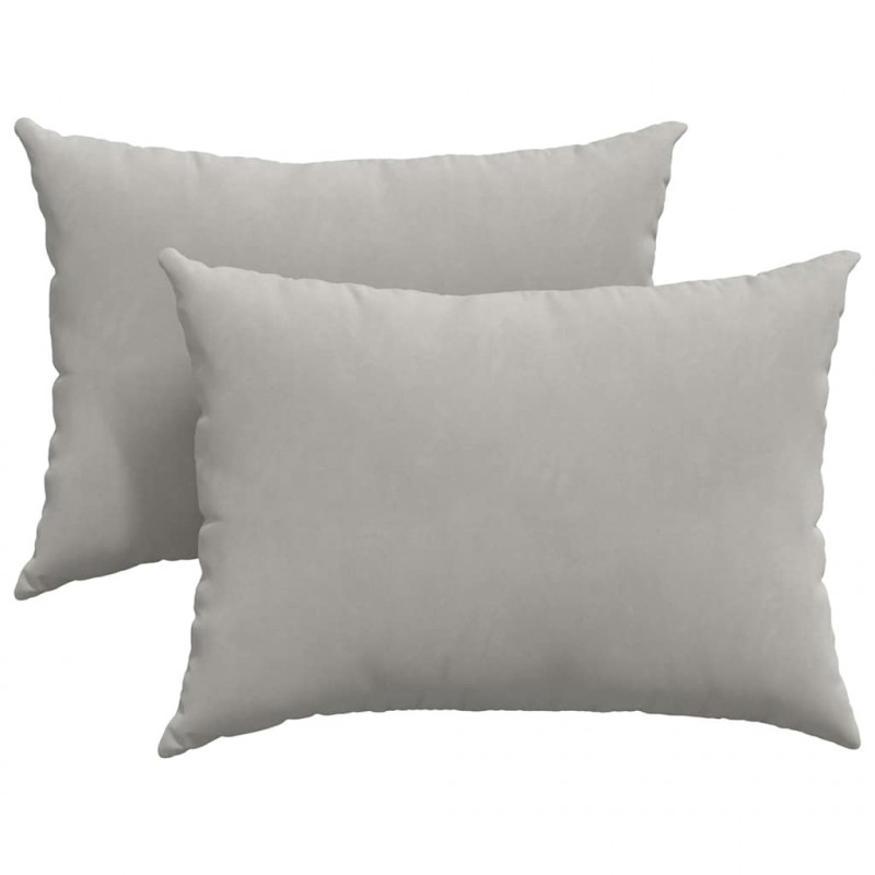 Poduszki na sofę 2 pcs Jasnoszary 70 x 50 cm tkanina