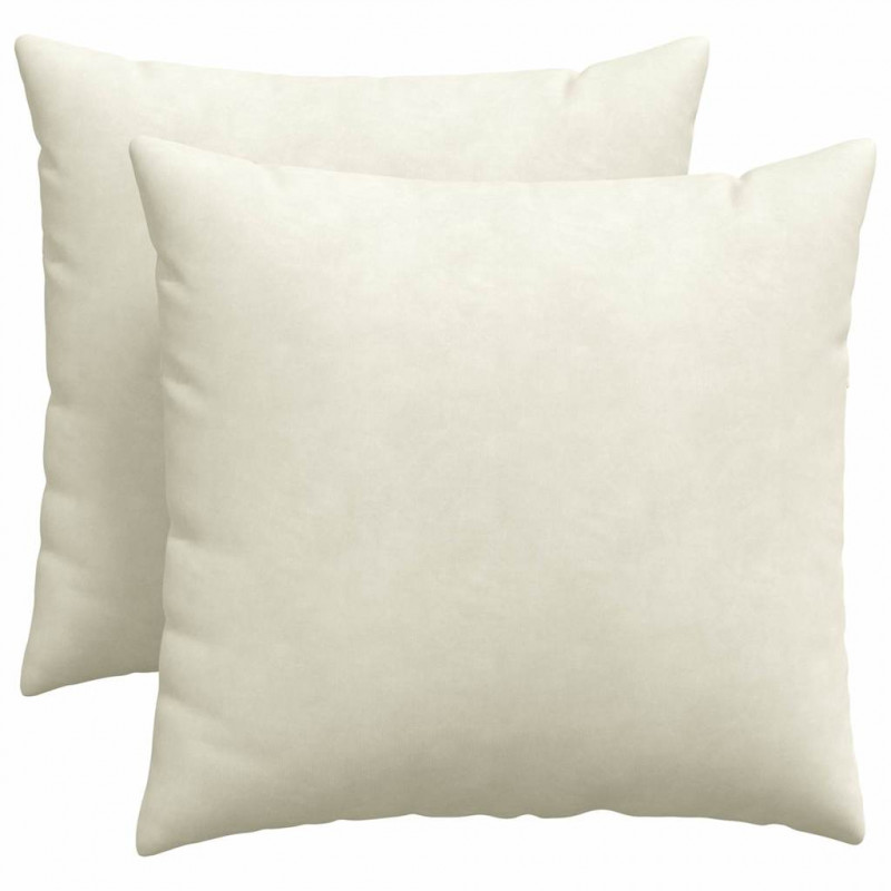 Poduszki na sofę 2 pcs Kremowy 50 x 50 cm Tkanina sztruksowa