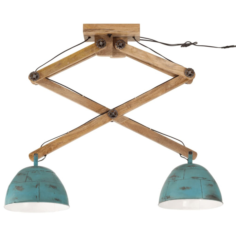 Lampa sufitowa, 25 W, postarzany niebieski, 29x18x85 cm, E27