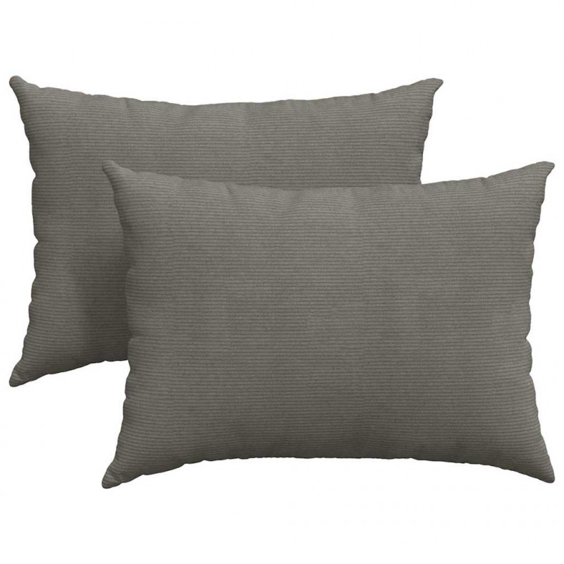 Poduszki na sofę 2 pcs Jasnoszary 70 x 50 cm Tkanina sztruksowa