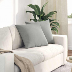 Poduszki na sofę 2 pcs Jasnoszary 50 x 50 cm tkanina