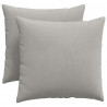 Poduszki na sofę 2 pcs Jasnoszary 50 x 50 cm tkanina