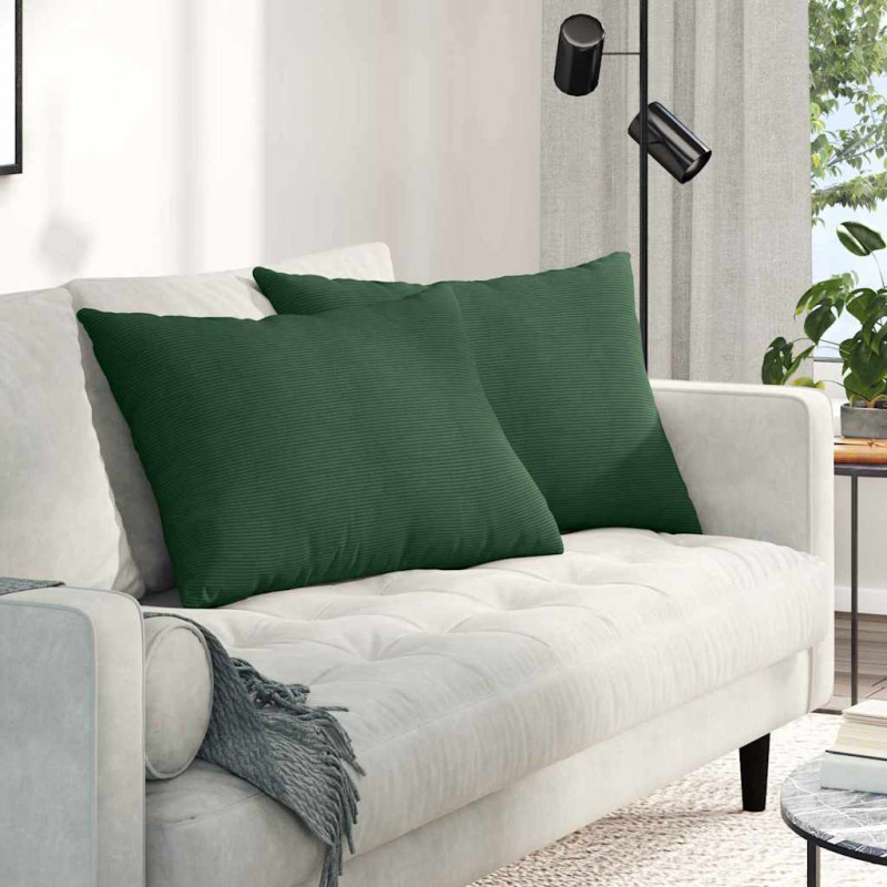 Poduszki na sofę 2 pcs Ciemna zieleń 70 x 50 cm