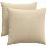 Poduszki na sofę 2 pcs Kremowy 50 x 50 cm tkanina