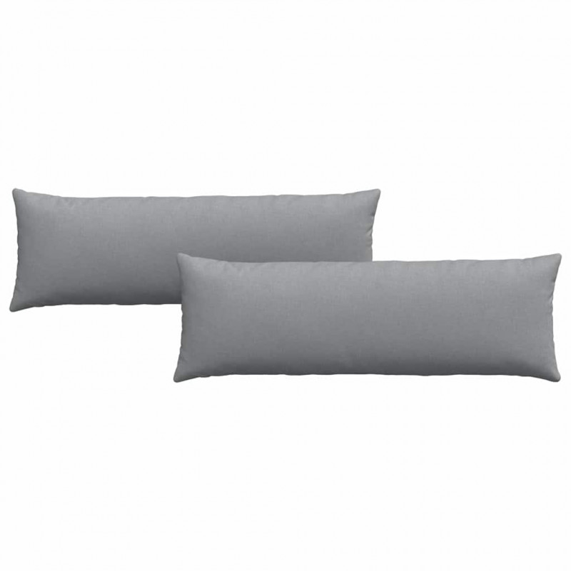 Poduszki na sofę 2 pcs Jasnoszary 120 x 40 cm tkanina