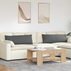 Poduszki na sofę 2 pcs Ciemnoszary 120 x 40 cm tkanina