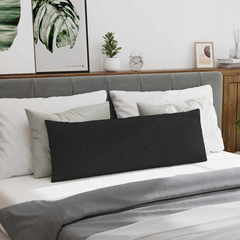 Poduszki na sofę 2 pcs Czarny 120 x 40 cm tkanina