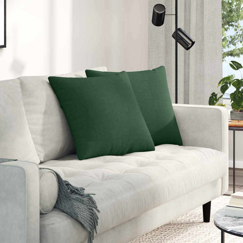 Poduszki na sofę 2 pcs Ciemna zieleń 50 x 50 cm