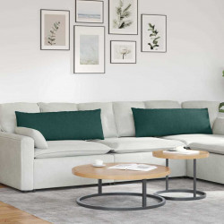 Poduszki na sofę 2 pcs Ciemna zieleń 120 x 40 cm tkanina