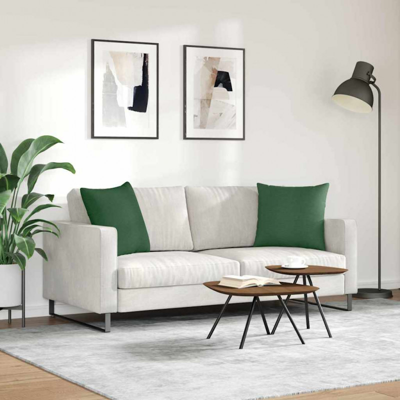 Poduszki na sofę 2 pcs Ciemna zieleń 50 x 50 cm