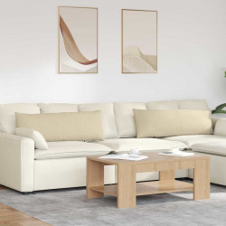 Poduszki na sofę 2 pcs Kremowy 120 x 40 cm tkanina