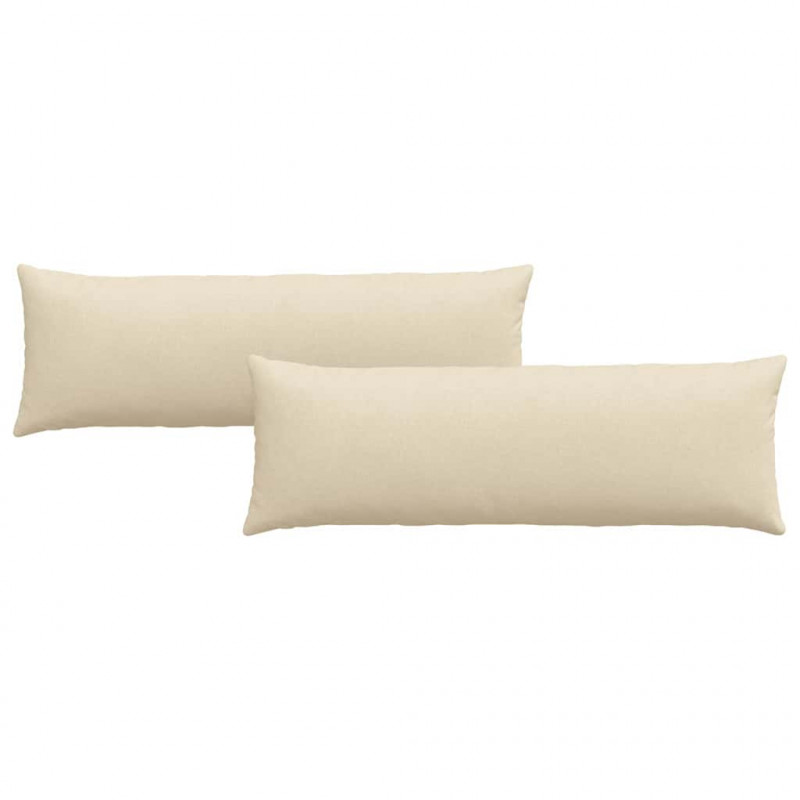 Poduszki na sofę 2 pcs Kremowy 120 x 40 cm tkanina