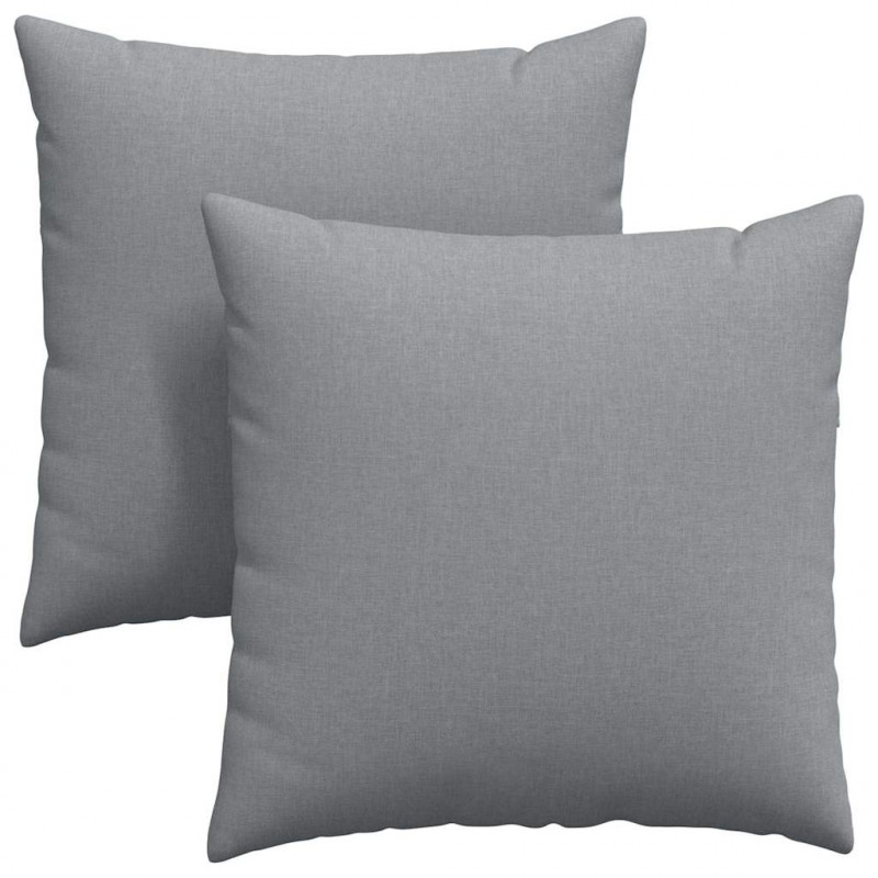 Poduszki na sofę 2 pcs Jasnoszary 60 x 60 cm tkanina