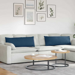 Poduszki na sofę 2 pcs Niebieski 120 x 40 cm tkanina