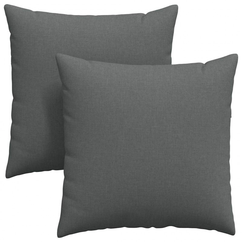 Poduszki na sofę 2 pcs Ciemnoszary 60 x 60 cm tkanina