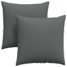 Poduszki na sofę 2 pcs Ciemnoszary 60 x 60 cm tkanina
