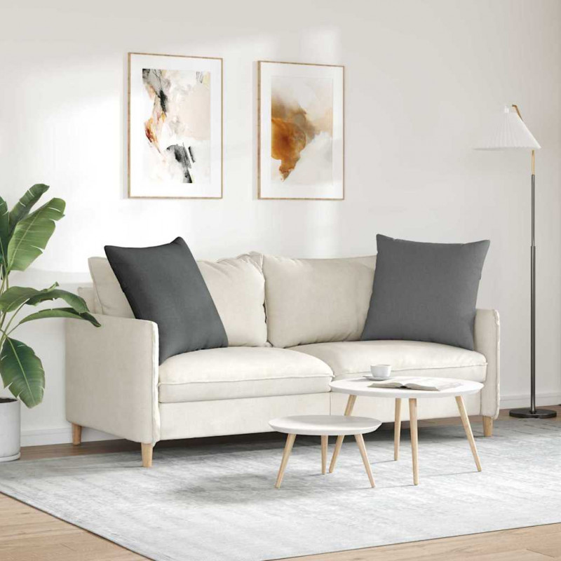 Poduszki na sofę 2 pcs Ciemnoszary 60 x 60 cm tkanina