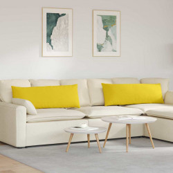 Poduszki na sofę 2 pcs Jasnożółty 120 x 40 cm tkanina