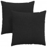 Poduszki na sofę 2 pcs Czarny 60 x 60 cm tkanina