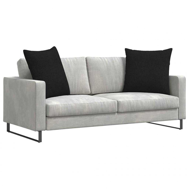 Poduszki na sofę 2 pcs Czarny 60 x 60 cm tkanina